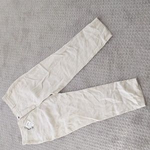 NWT! Gorgeous Zara 100% Linen Tan/Khaki Straight Leg Pants, Size XL